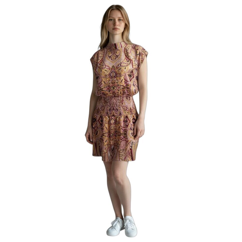 Express Womens Cap Sleeve Multicolor Paisley Print Dress Medium